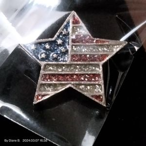 Flag Pin- Red White and Blue
